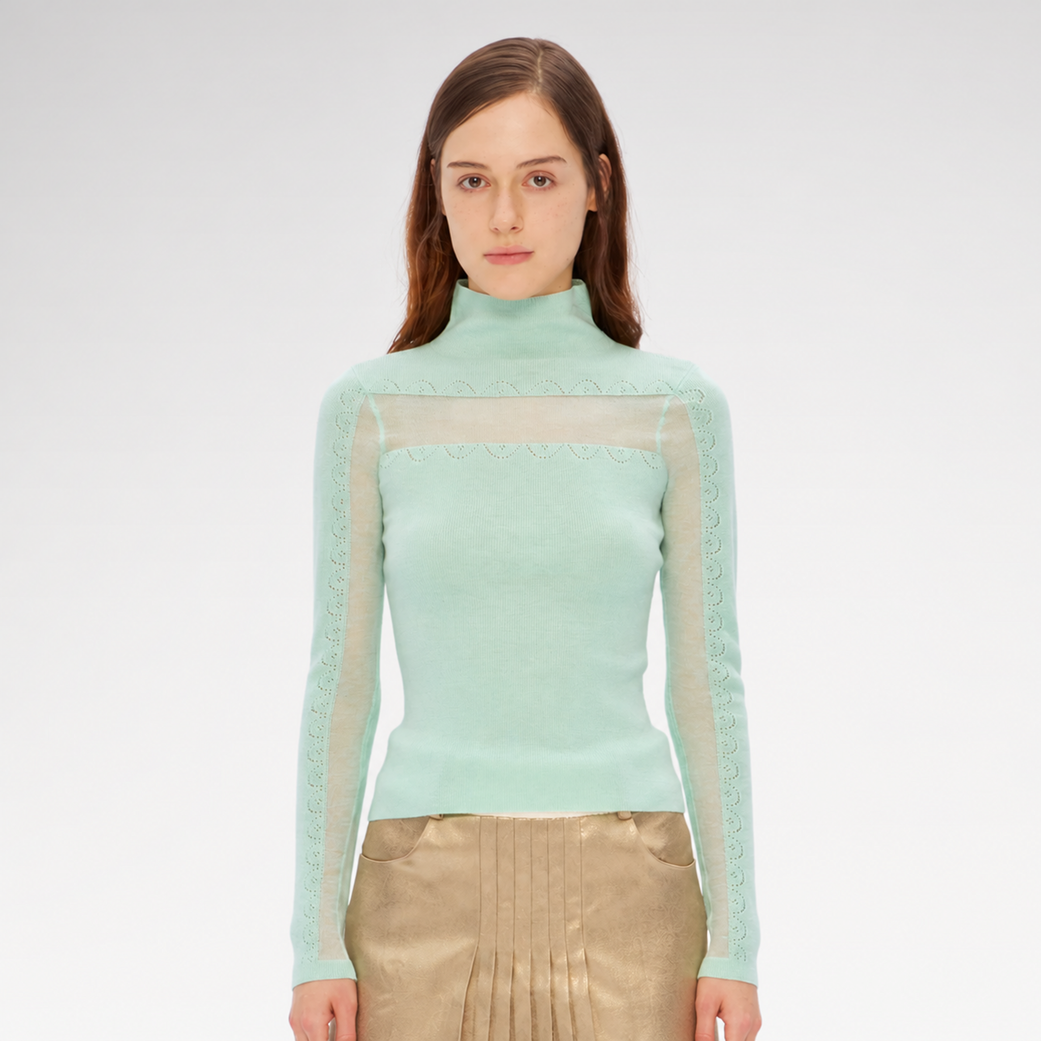 Wool Rib Knit Top