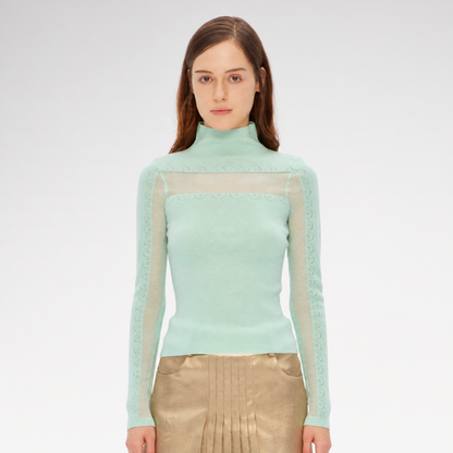 Wool Rib Knit Top