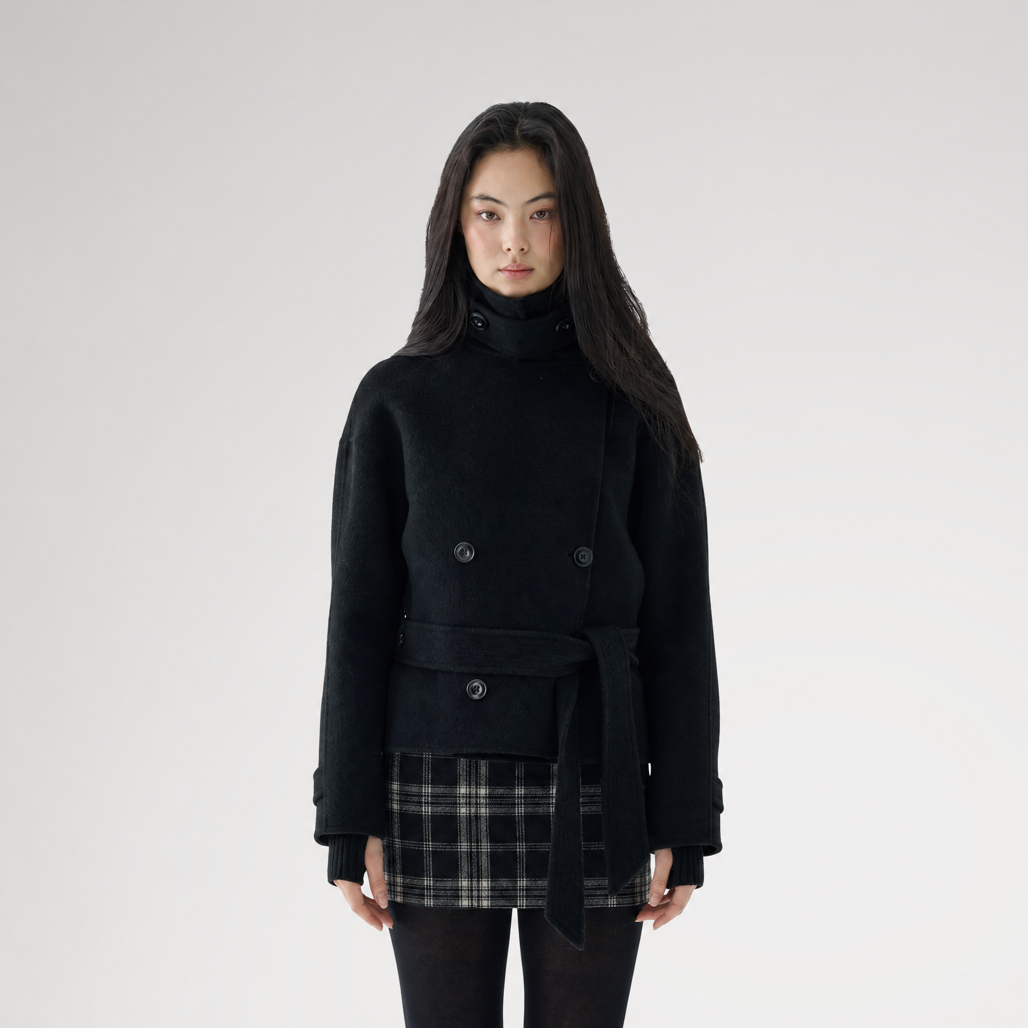 Double-Faced Wool Short Coat