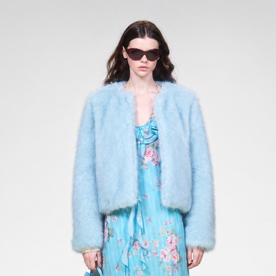 Gradient Faux Fur Winter Jacket