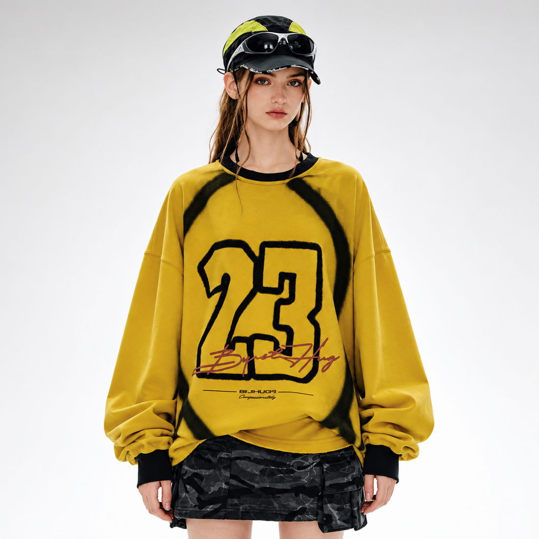 Brushed Racing Graphic Long-Sleeve T-Shirt