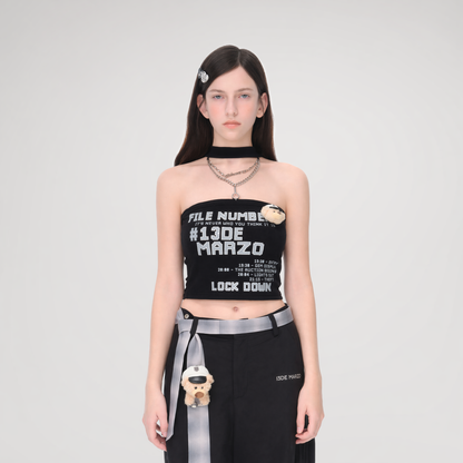 Silver Chain Bustier Top