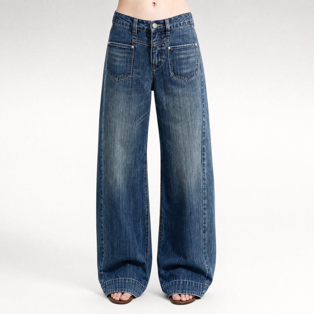 Deconstructive Wide-Leg Jeans