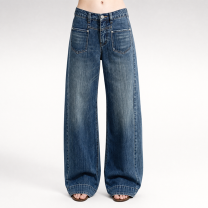 Deconstructive Wide-Leg Jeans