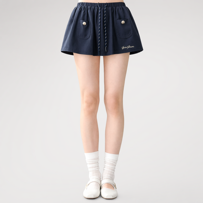 Cotton Lyocell Pocket Skirt