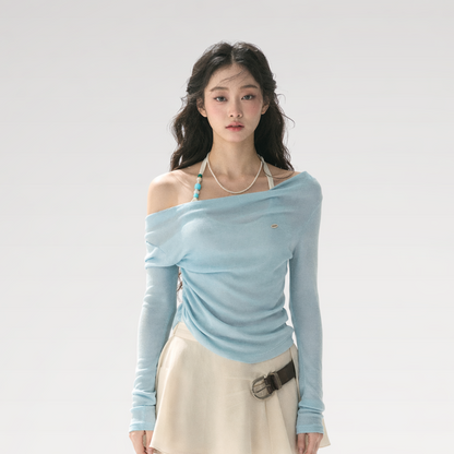Fake Two-Piece Halter Top