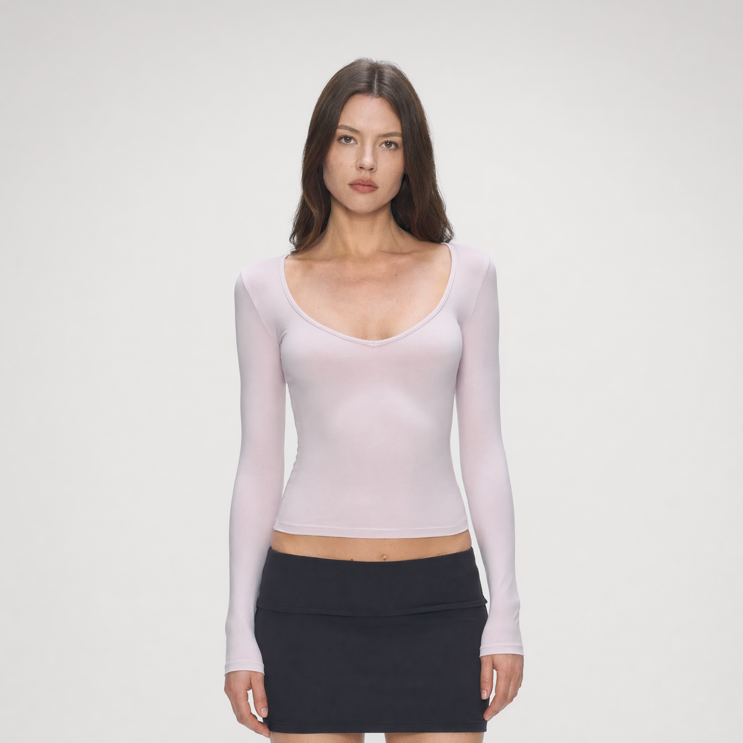 Bare-Feel V-Neck Top