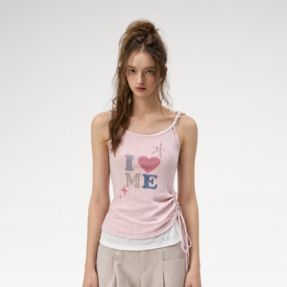 Double Layer Ruched Cami