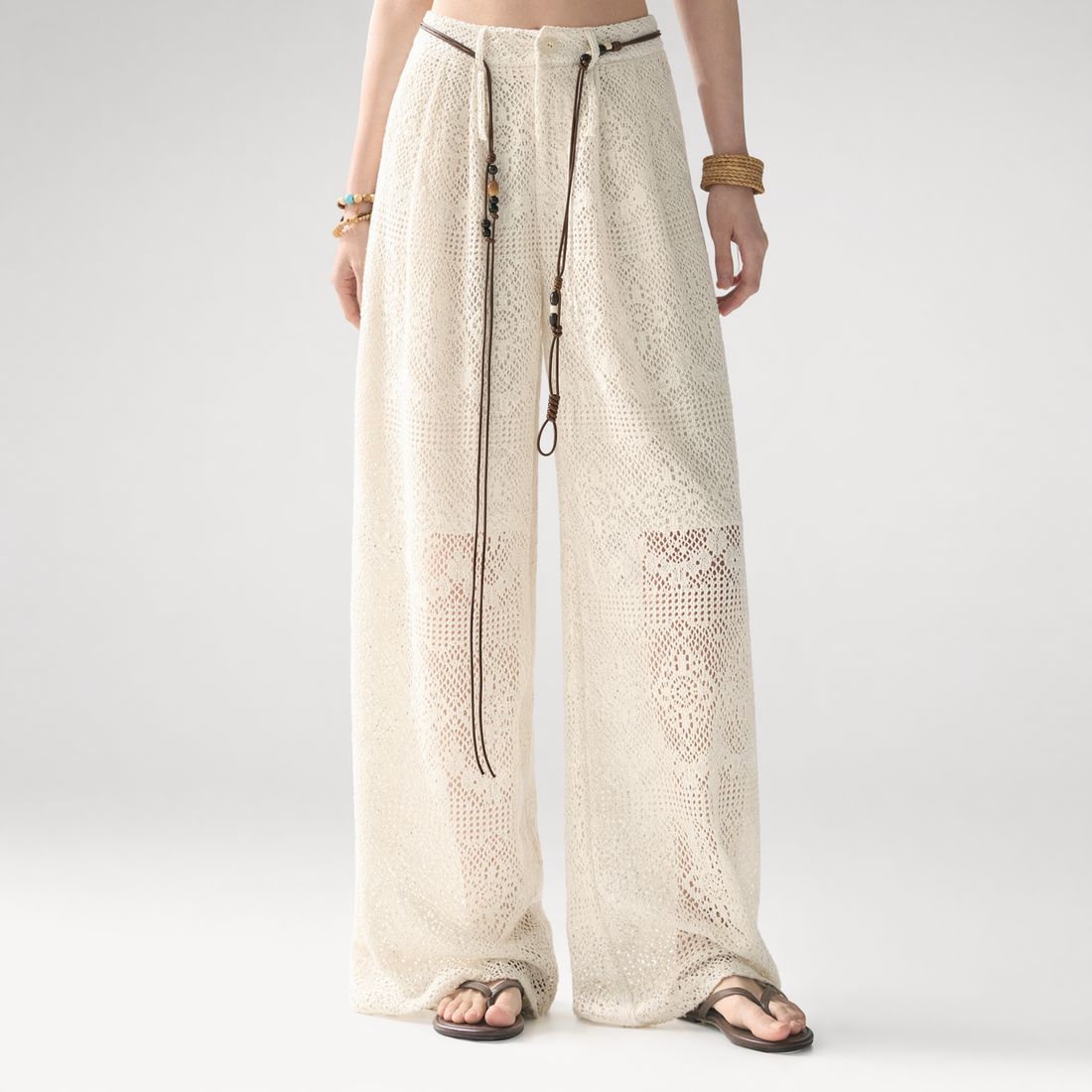 Hollow Wide-Leg Pants