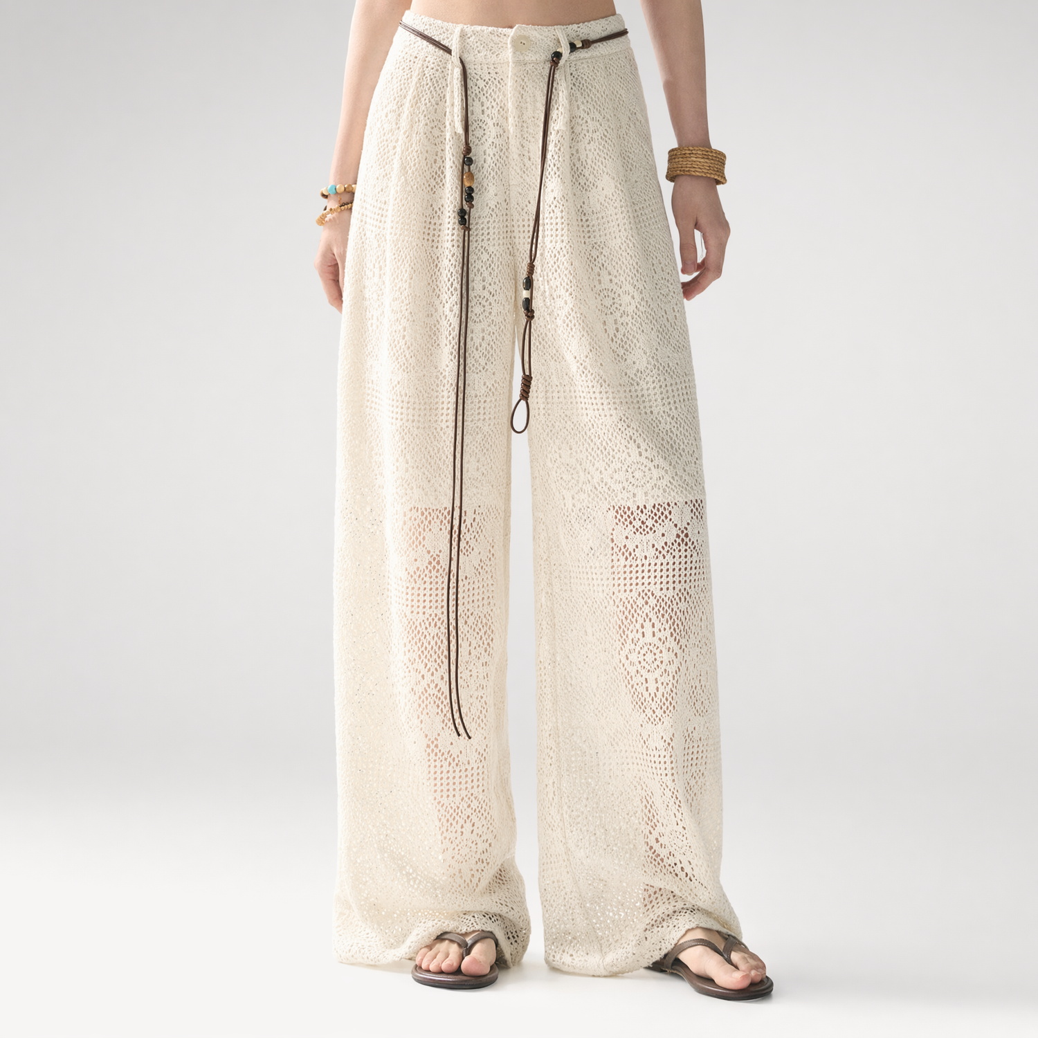 Hollow Wide-Leg Pants