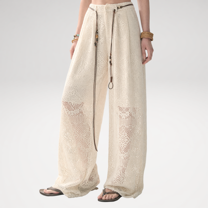 Hollow Wide-Leg Pants