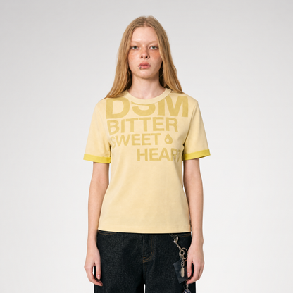 Contrast Print Fitted T-Shirt