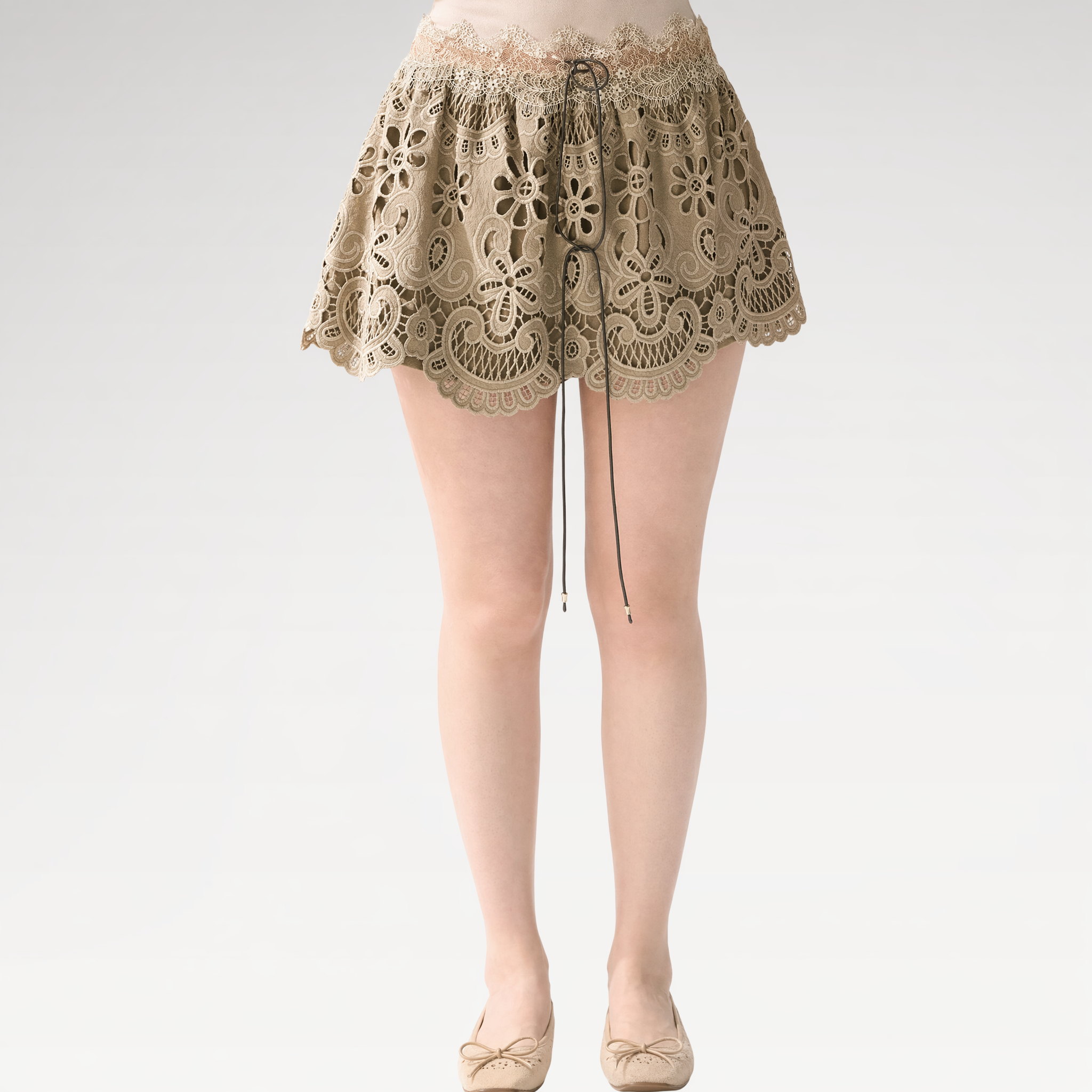 Lace A-Line Mini Skirt