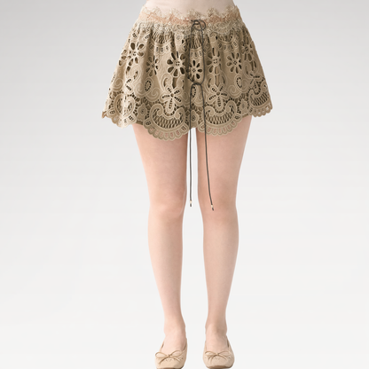 Lace A-Line Mini Skirt