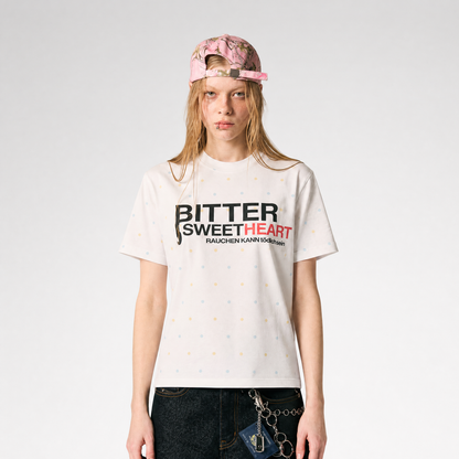 Colorful Polka-Dot Fitted T-Shirt