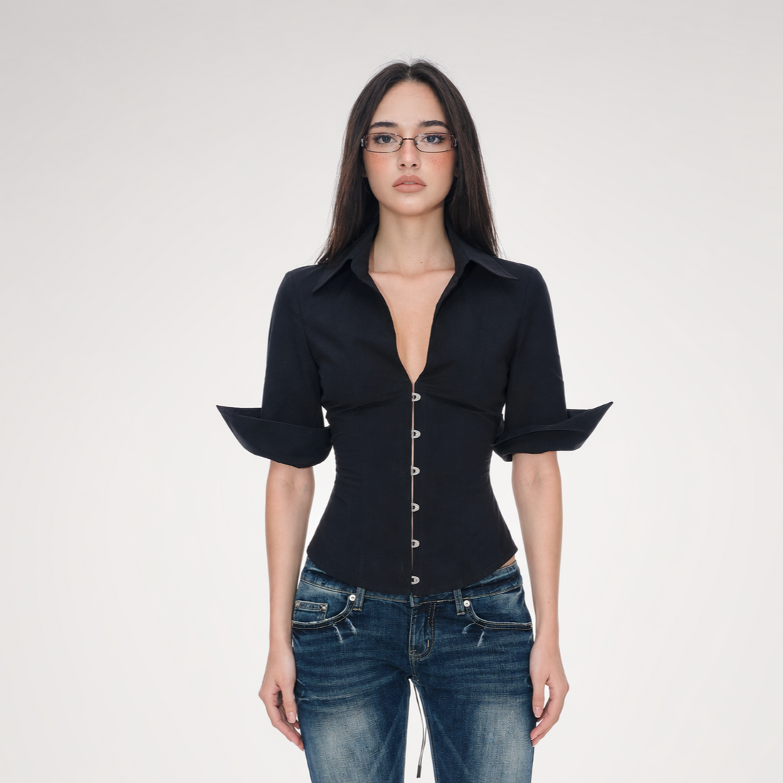 Steel Boned Waist Shirt