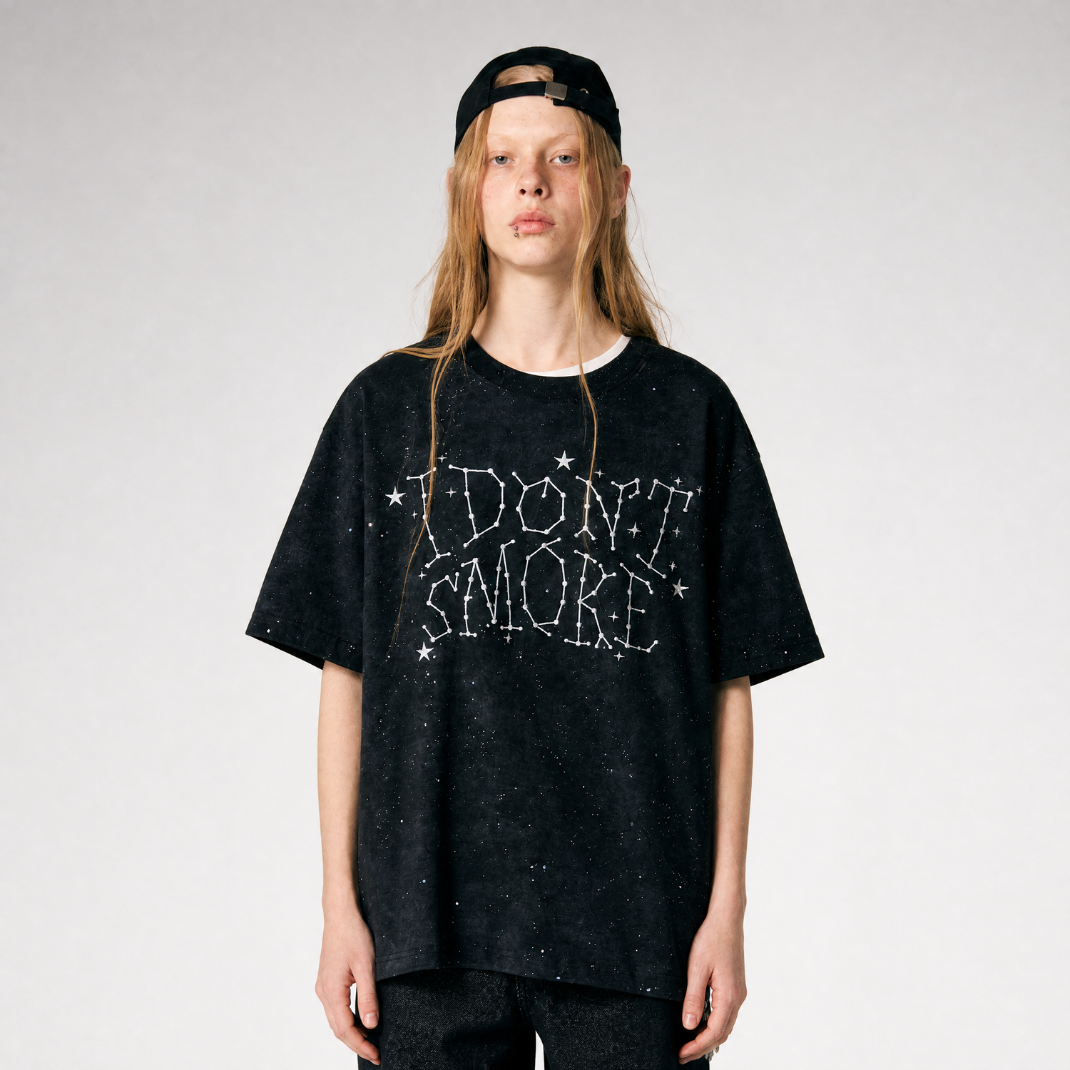 Starry Glitter Oversized T-Shirt