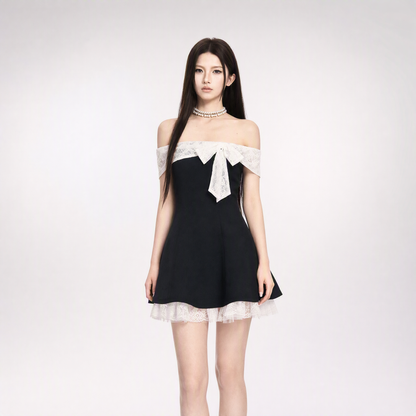 Black White Lace Dress