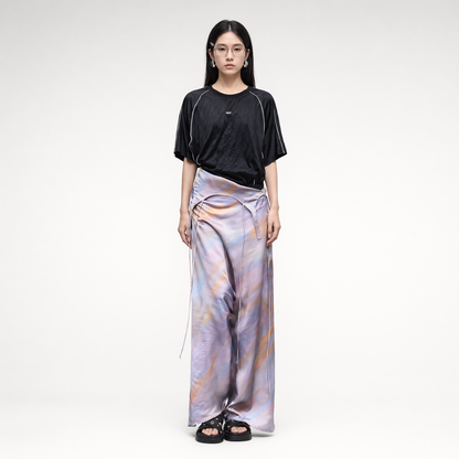 Draped A-Line Skirt