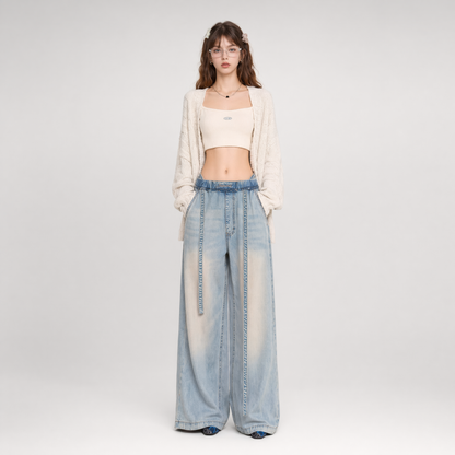 Washed Tencel Wide-Leg Pants
