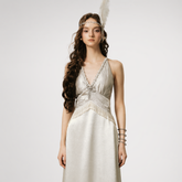 LACEMADE White Pearl Fringe Dress – view 2