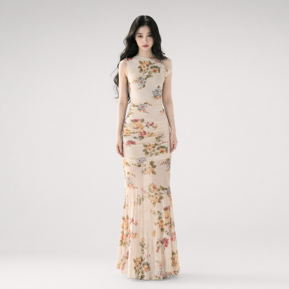 Floral Fish Tail Dress