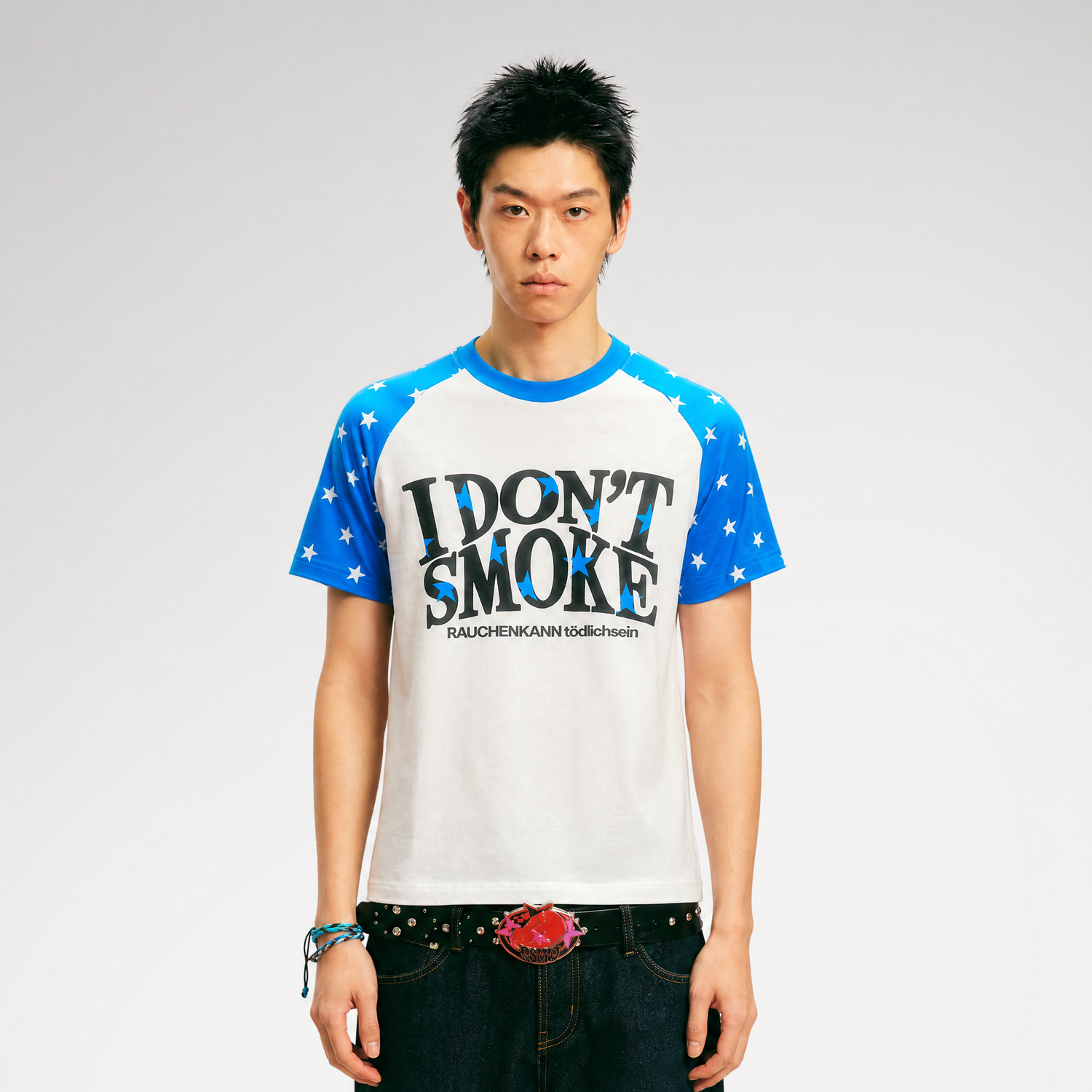 Cotton Star Print T-Shirt