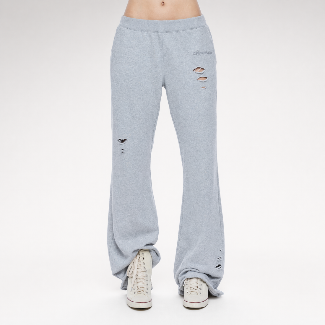 Distressed Flared Sweatpants
