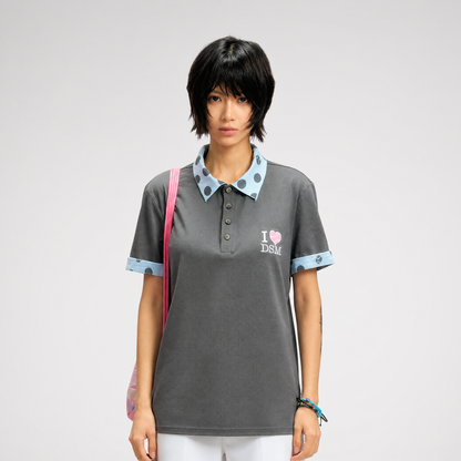 Sorona Polka-Dot Tennis Polo