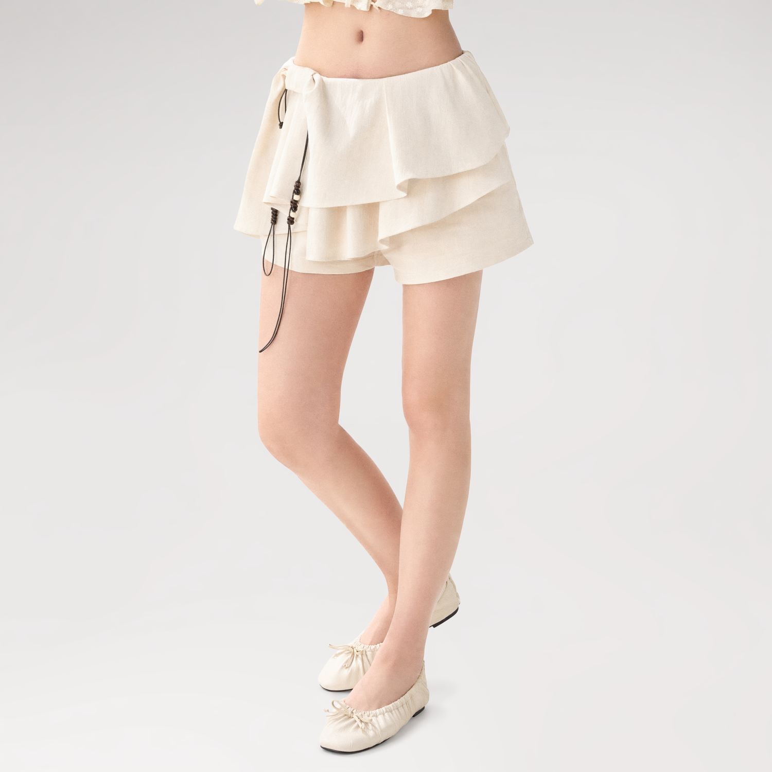 Layered Pleated Skort