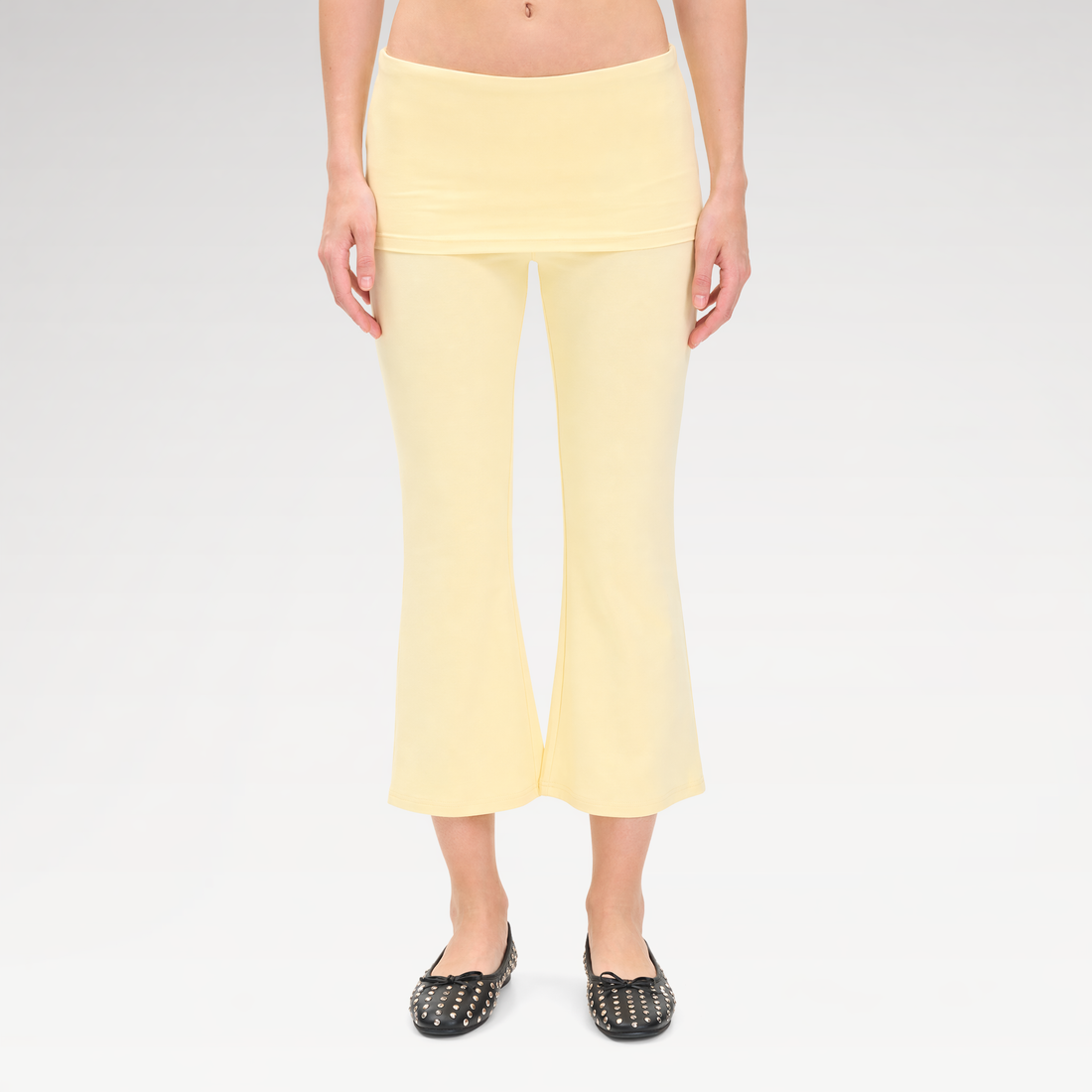 Capri Foldover Flare Pants