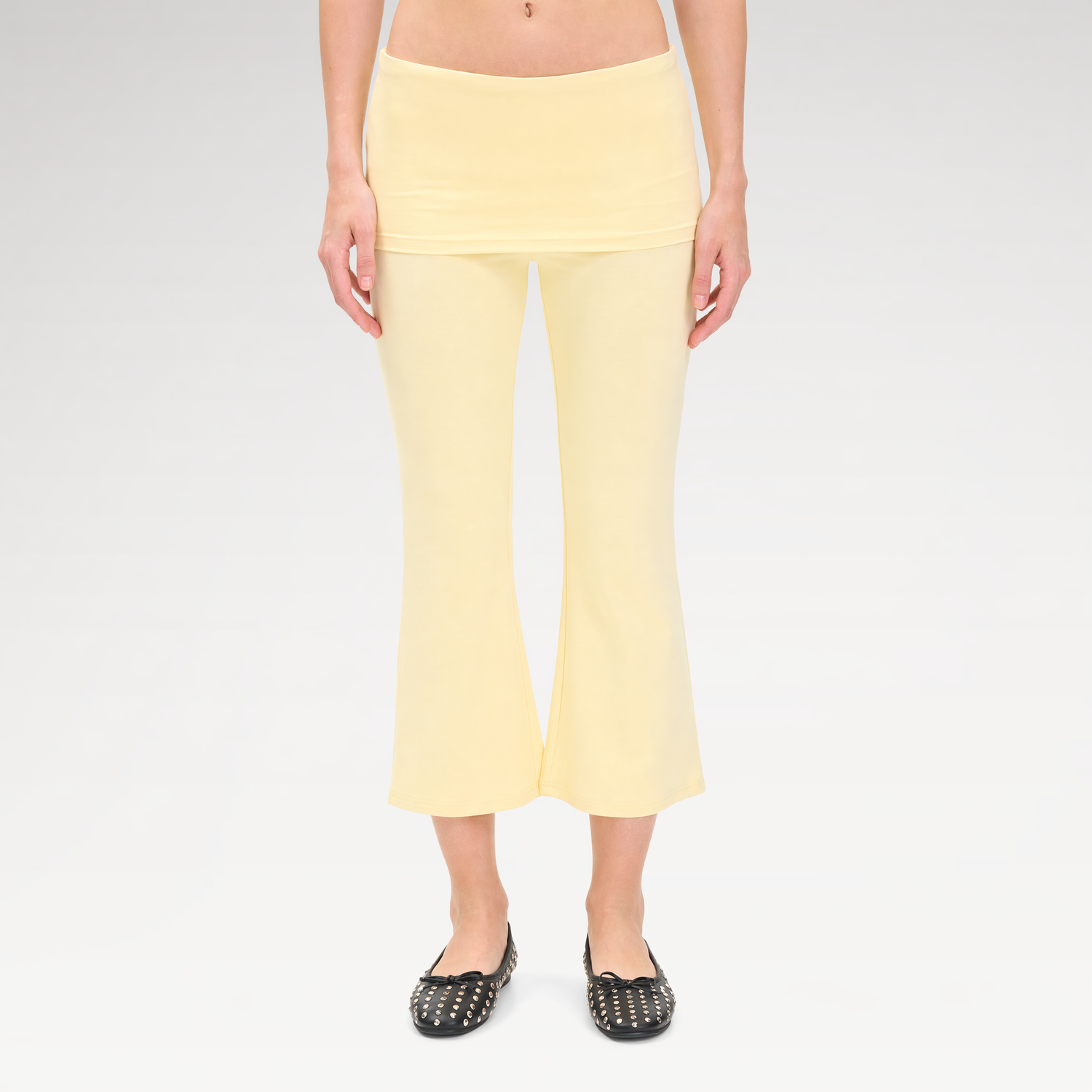 Capri Foldover Flare Pants