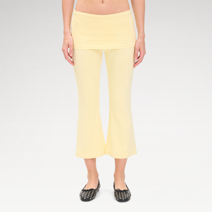 Capri Foldover Flare Pants