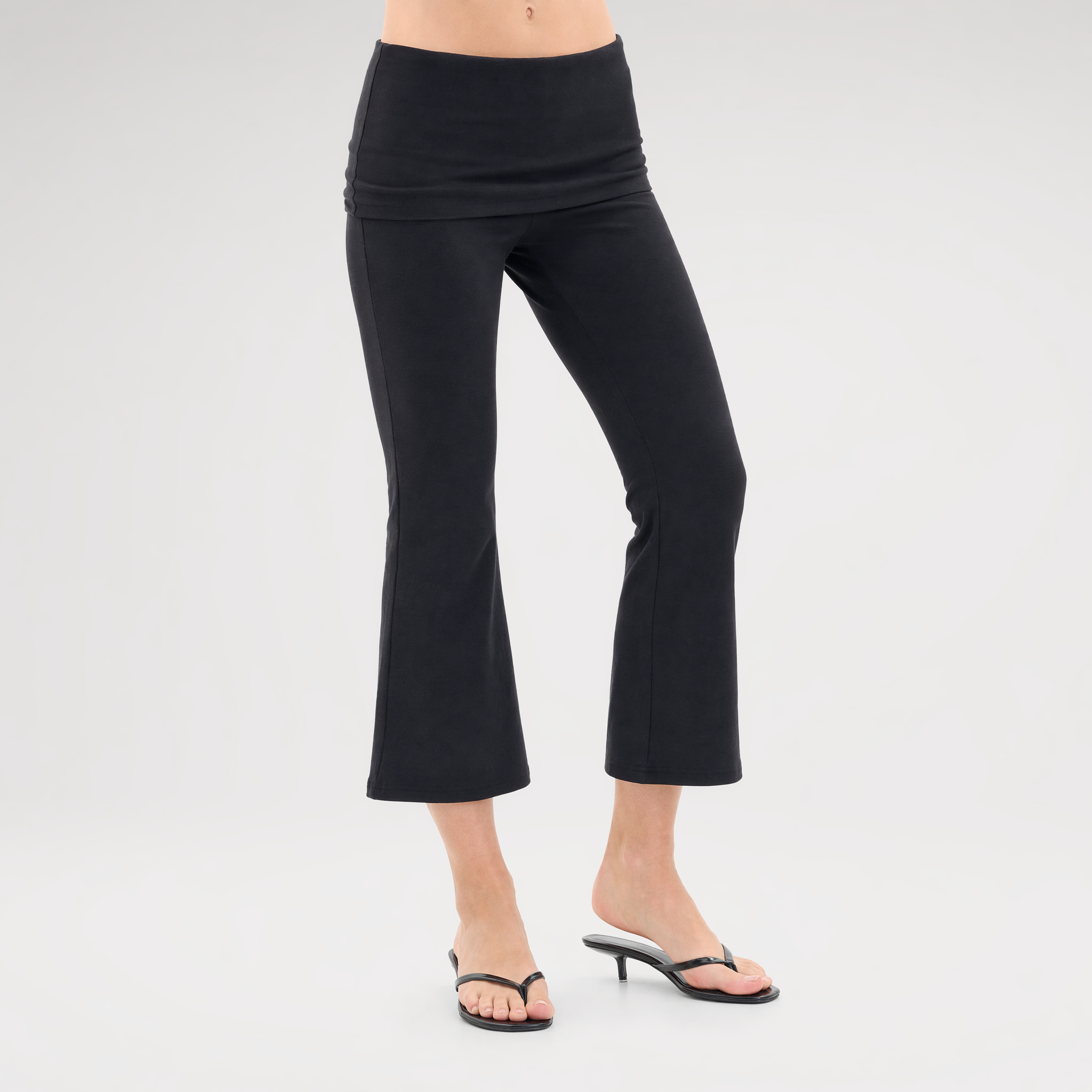 Capri Foldover Flare Pants