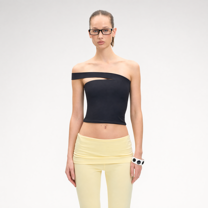 Asymmetric Strap Bustier Top