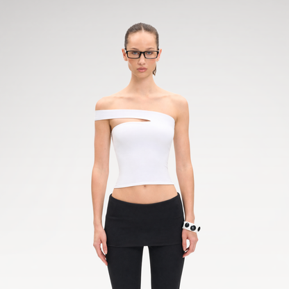 Asymmetric Strap Bustier Top