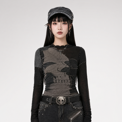 Molded Alloy Buckle Leather Belt