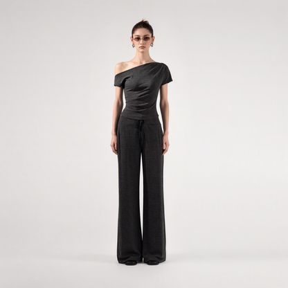 Striped Asymmetric Three-Piece Set