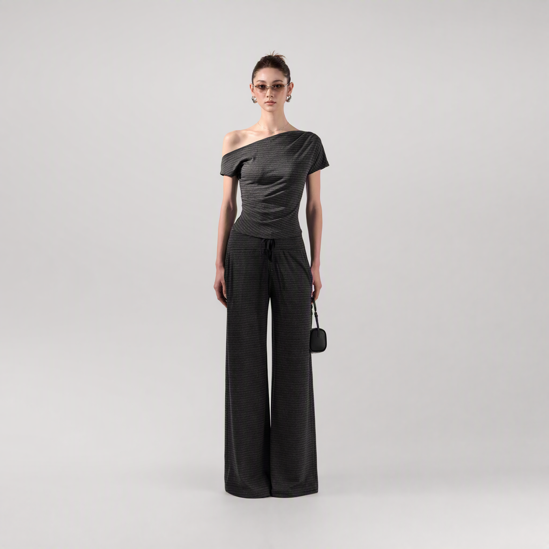 Striped Asymmetric Three-Piece Set