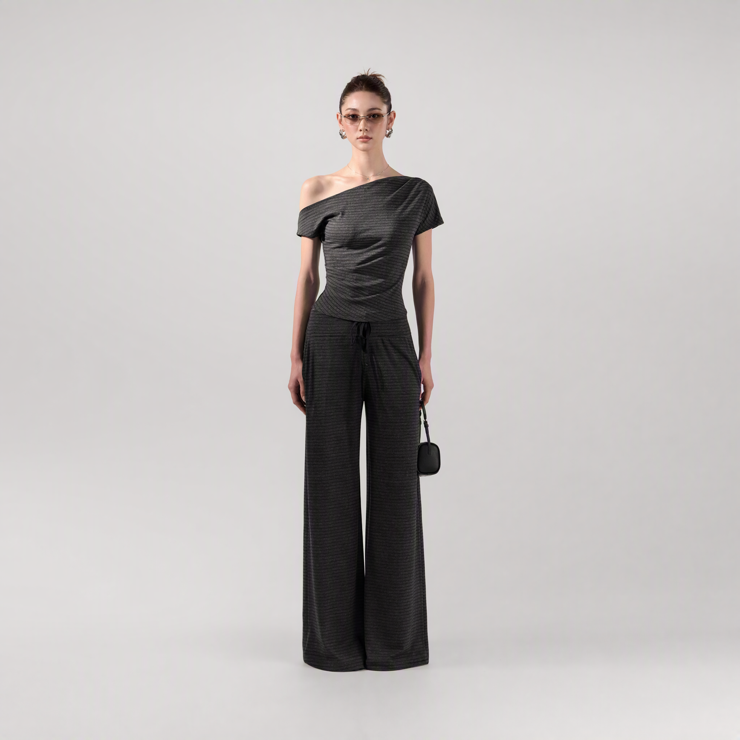 Striped Asymmetric Three-Piece Set