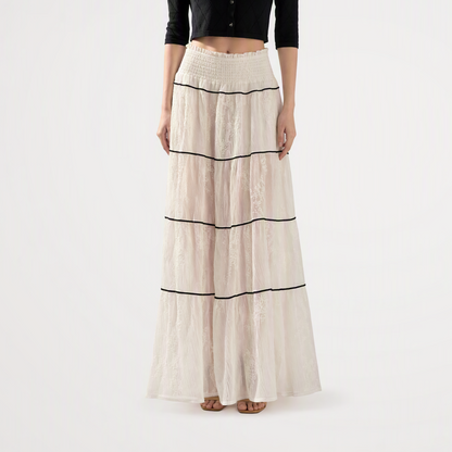 Tiered Lace Maxi Skirt