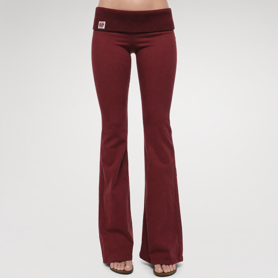 Turn-Up Flared Jeans