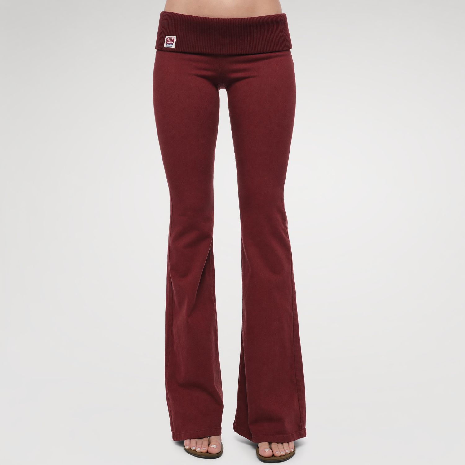 Turn-Up Flared Jeans