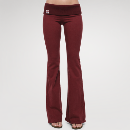 Turn-Up Flared Jeans