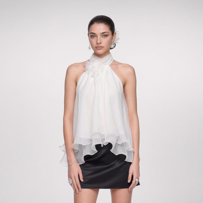 Pearl Chain Halter Top