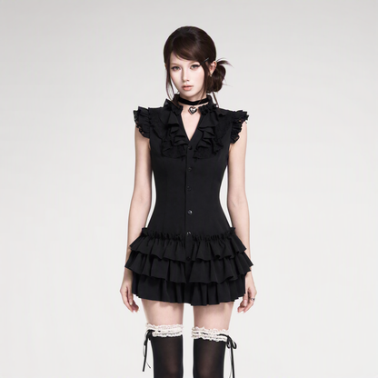 Lace Ruffle Dress Set