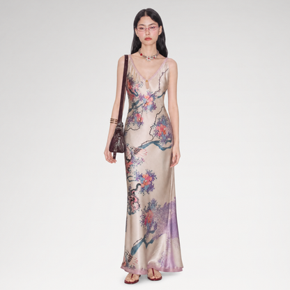 Satin Fishtail Slip Dress