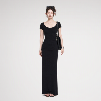 Sweetheart Ruched Maxi Dress