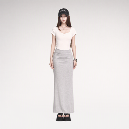 Sweetheart Ruched Maxi Dress