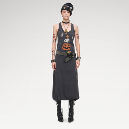 Washed Print Tank Dress